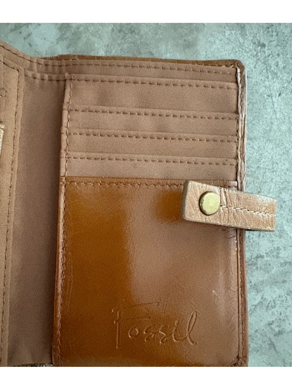 vintage Fossil multicolor striped patchwork leather wallet. - Picture 3 of 6